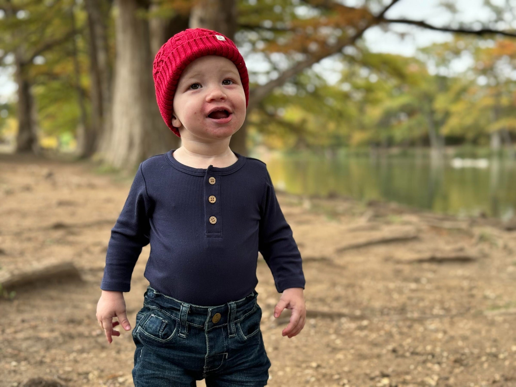 Me & Henry Aynor Ribbed Onesie / Navy