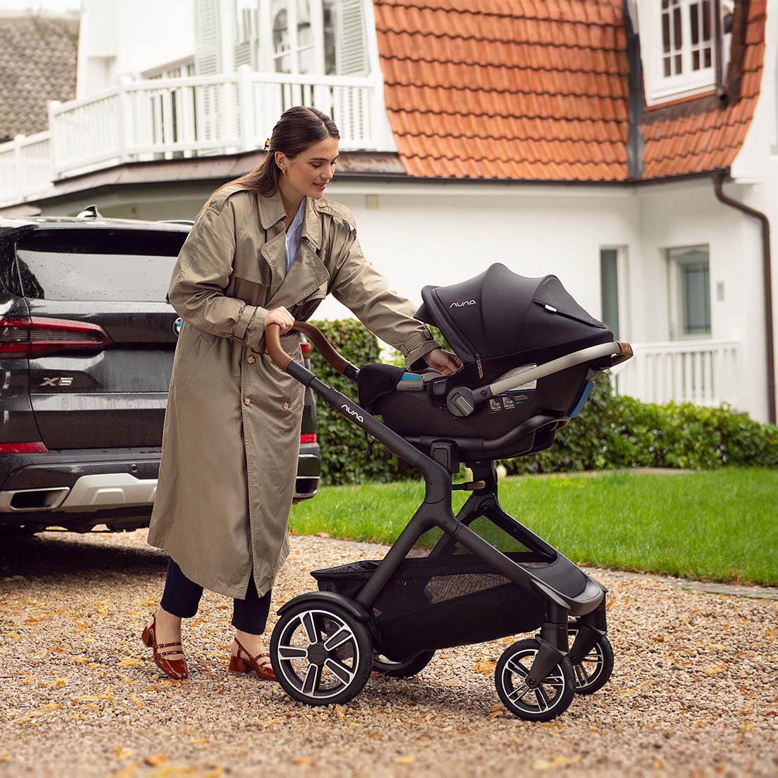 Nuna DEMI Next + Rider Board Stroller Granite