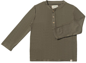 Me & Henry Adams Ribbed Henley / Green