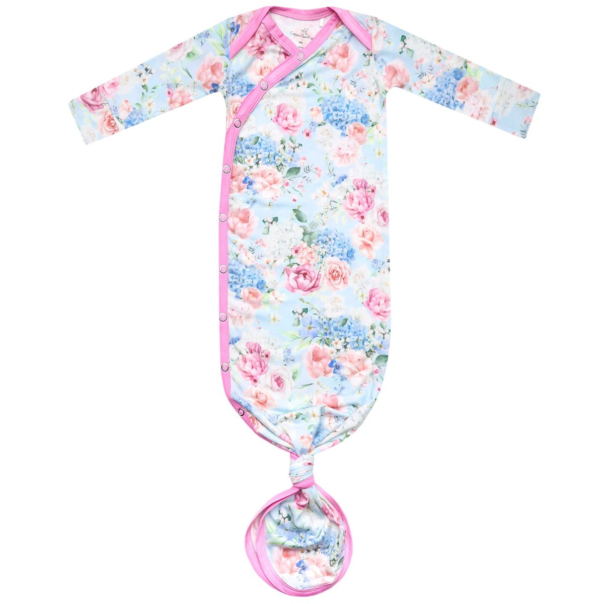 Copper Pearl Newborn Knotted Gown / Genevieve
