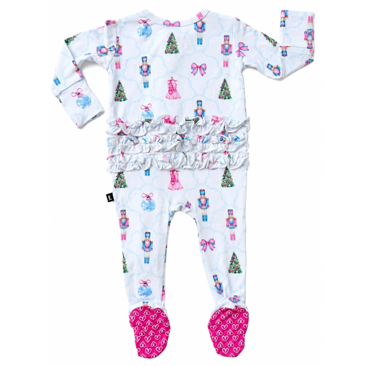 Lev Baby Ruffled Zip Footie / Angelina Nutcracker