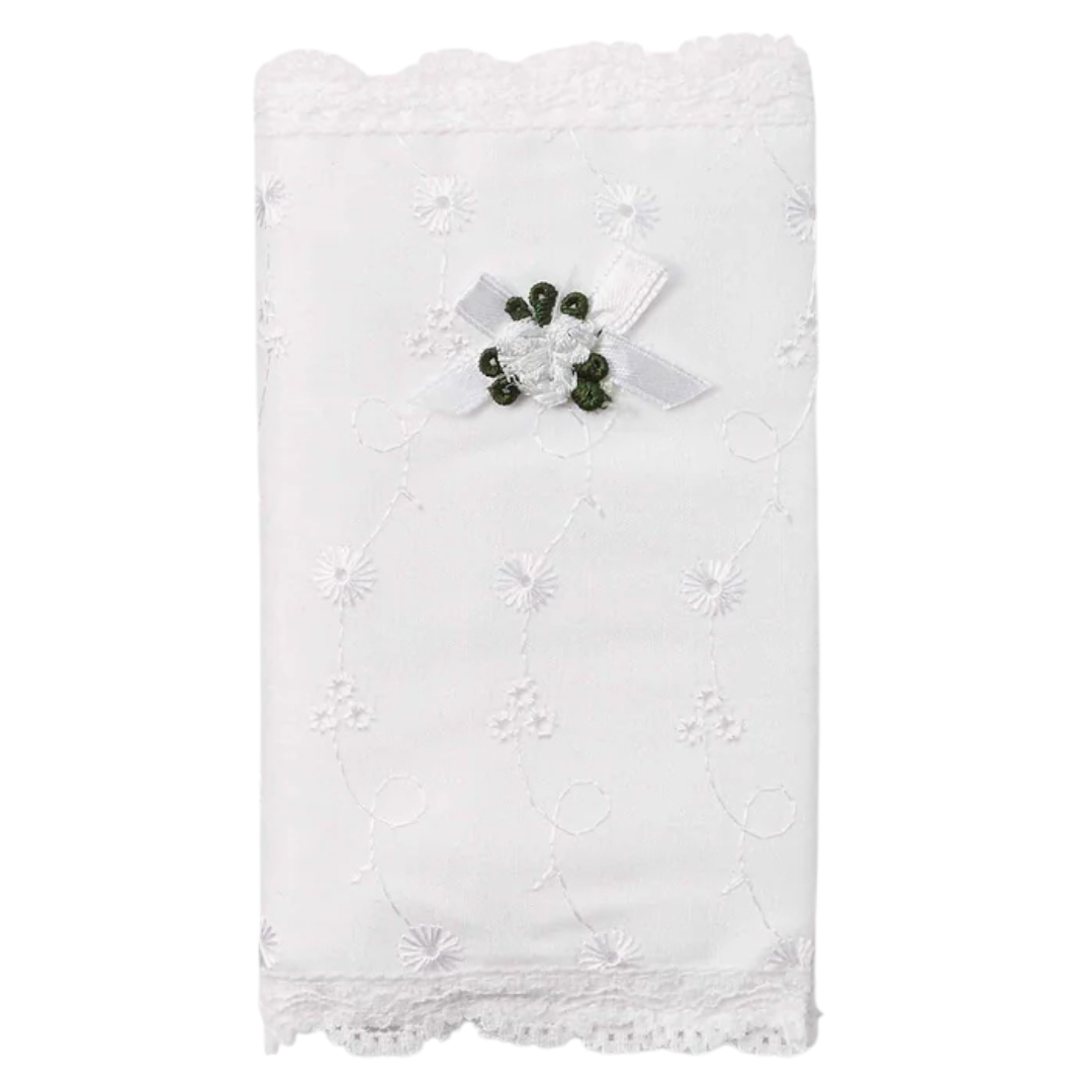 Elegant Baby Eyelet Cover Bible