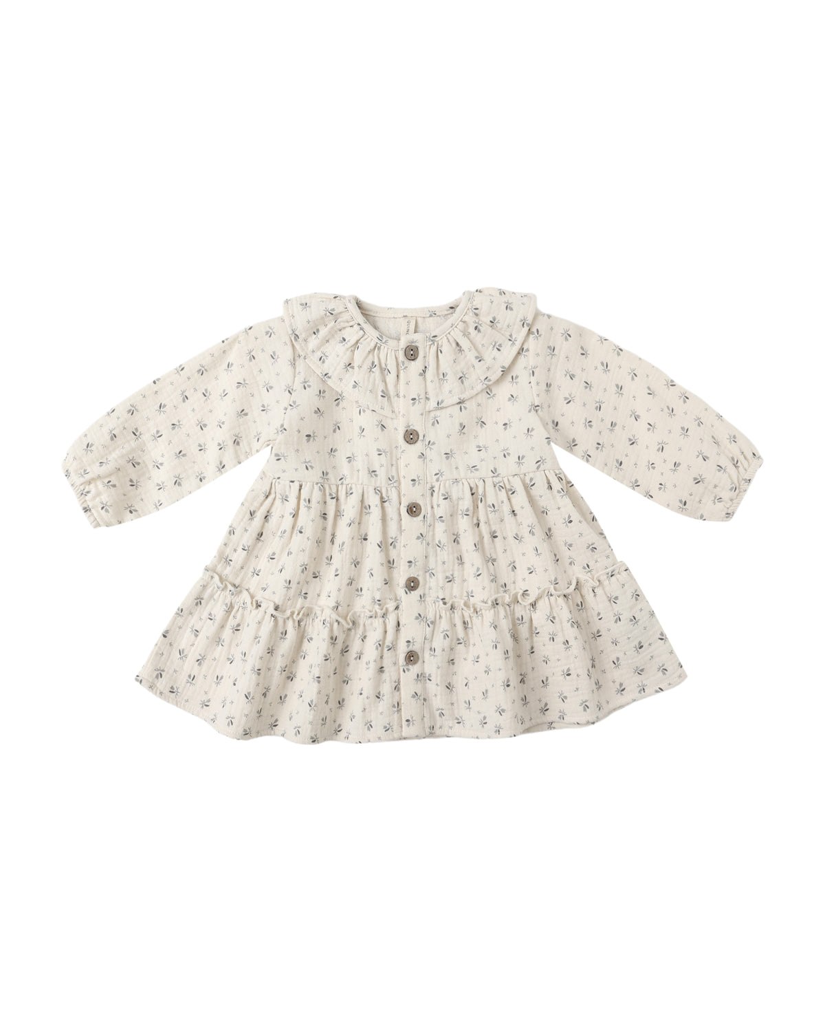 Quincy Mae Ruffle Collar Button Dress / Bluebell