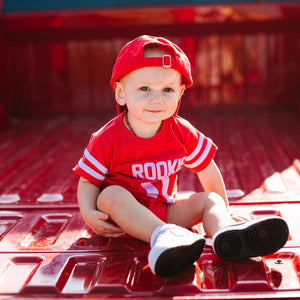 Rookie Red Varsity Onesie