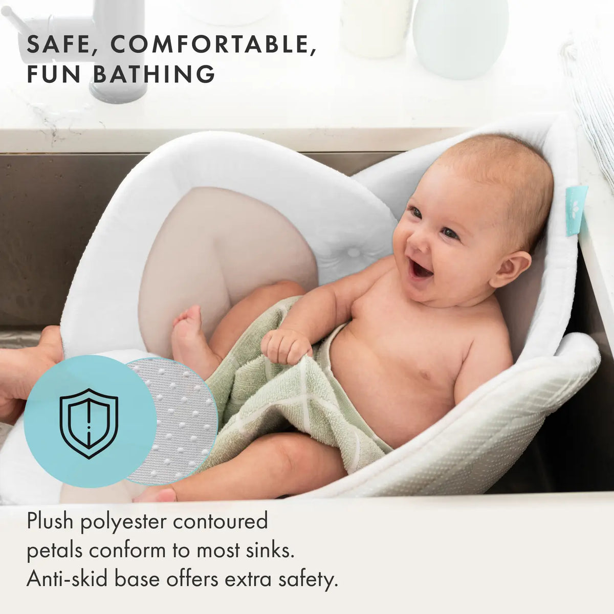 Blooming Bath Lotus Baby Bath Seat with Snaps