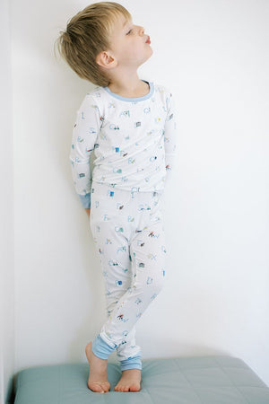 Uptown Baby Long-Sleeve Pajama Set / Golf ABCs