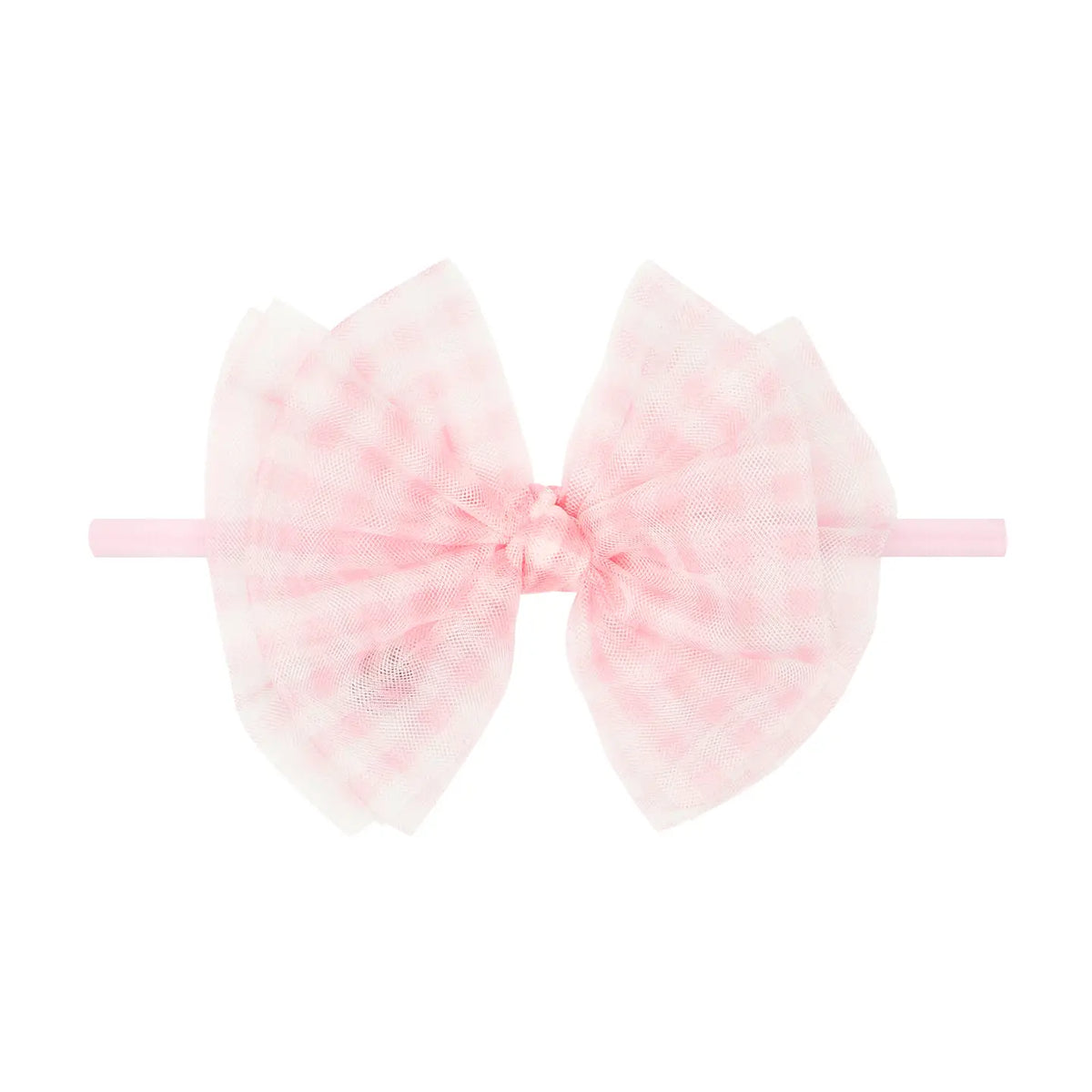 Tulle FAB Skinny Headband / Pink Gingham
