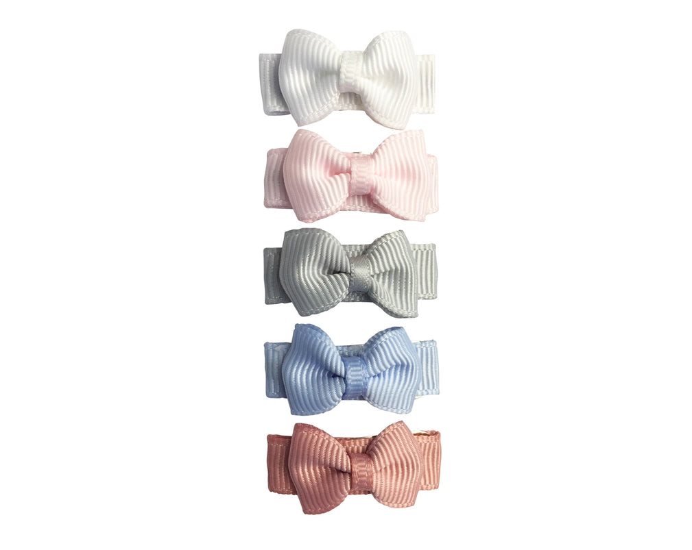 Tiny Tuxedo Snap Clip Bow Set / 5 Pc - Pixie