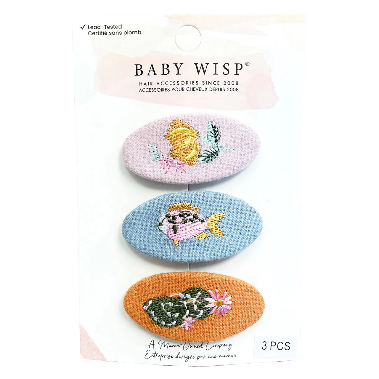 Embroidered Fabric Large Clips