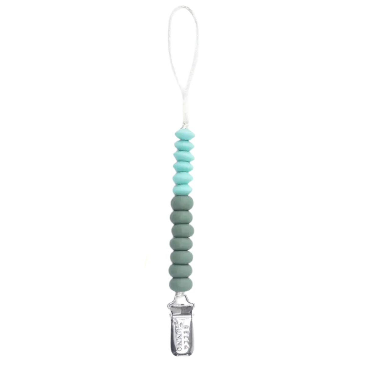 Bella Tunno Punch Duo Silicone Pacifier Clip / Moss