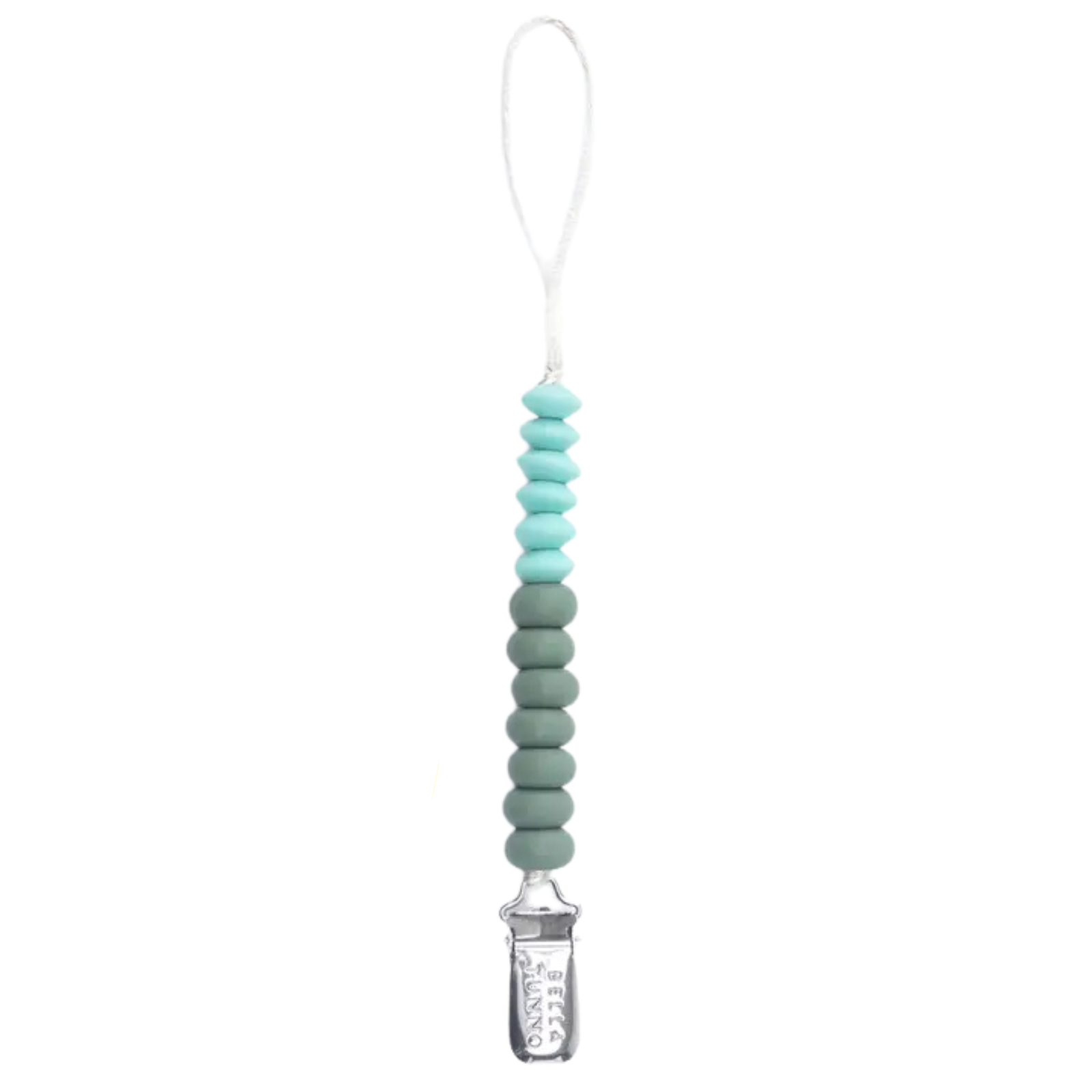 Bella Tunno Punch Duo Silicone Pacifier Clip / Moss
