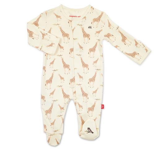 Magnetic Me Magnetic Organic Cotton Footie / Cream Jolie Giraffe