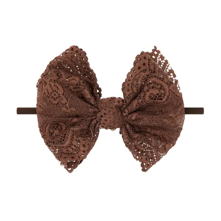 Baby Bling Lace FAB Skinny Headband / Chocolate