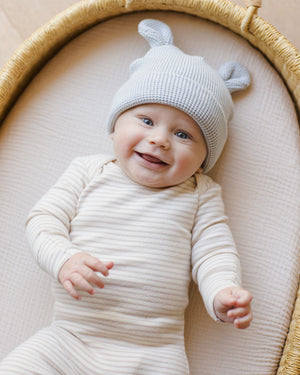 Quincy Mae Baby Bear Beanie / Ice Blue