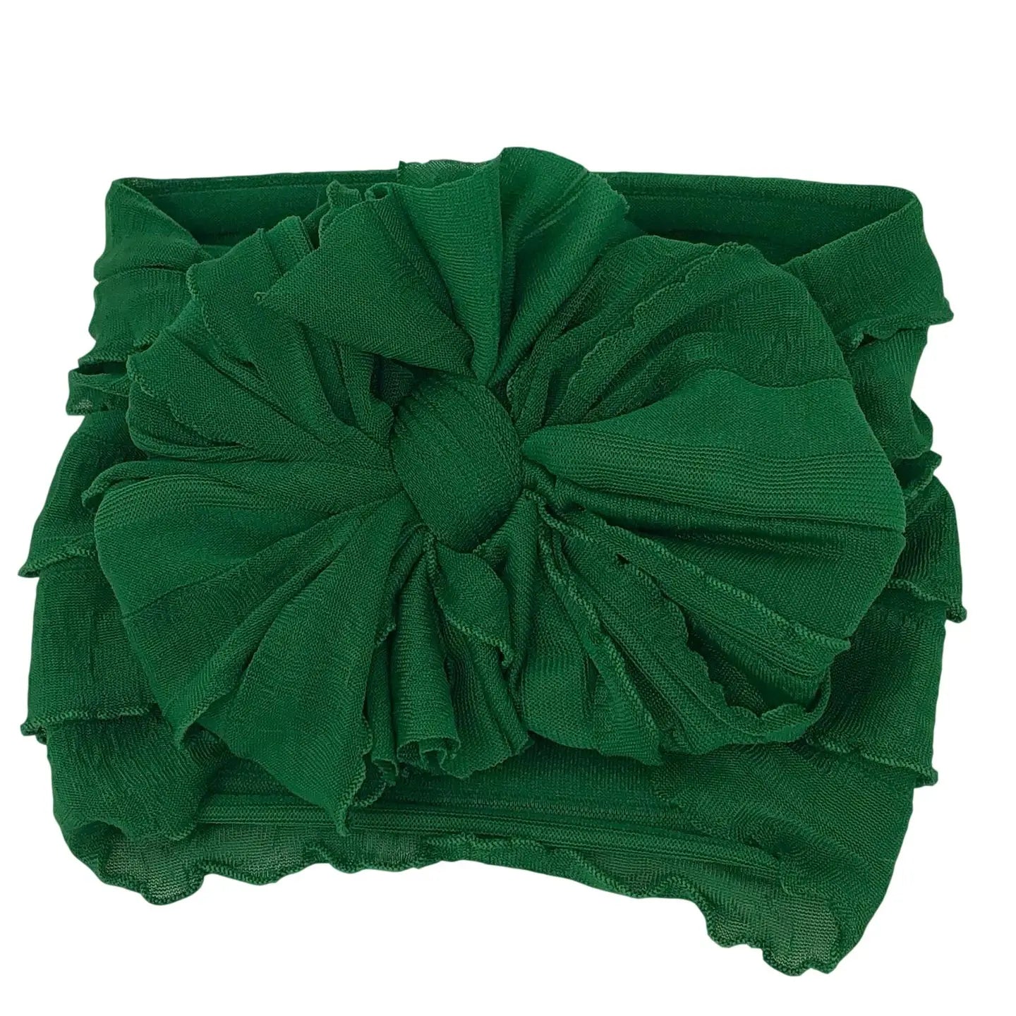 Ruffle Headband - Christmas Green