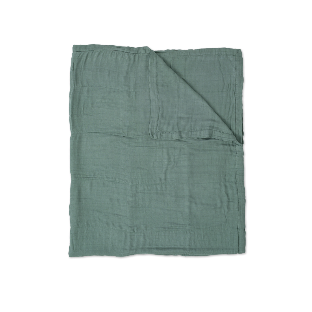 Little Unicorn Deluxe Muslin Quilted Throw (60"x72") / Sage