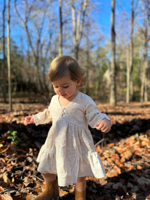 Vignette Juniper Dress & Bloomer Set / Embroidered Cream