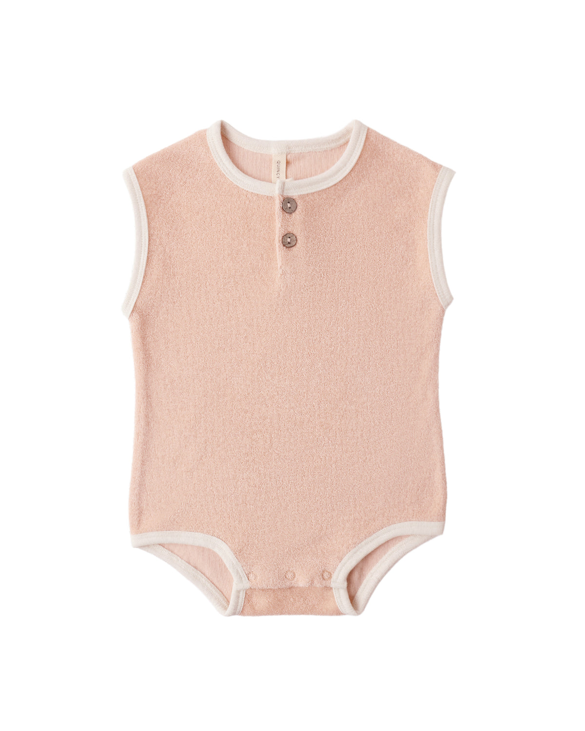 Quincy Mae Terry Cloth Romper / Melon