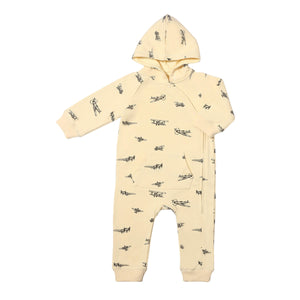 Parker Hoodie Long Sleeve Romper / Airplane