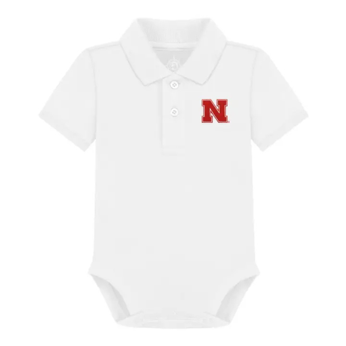Nebraska Cornhuskers Polo Bodysuit / White