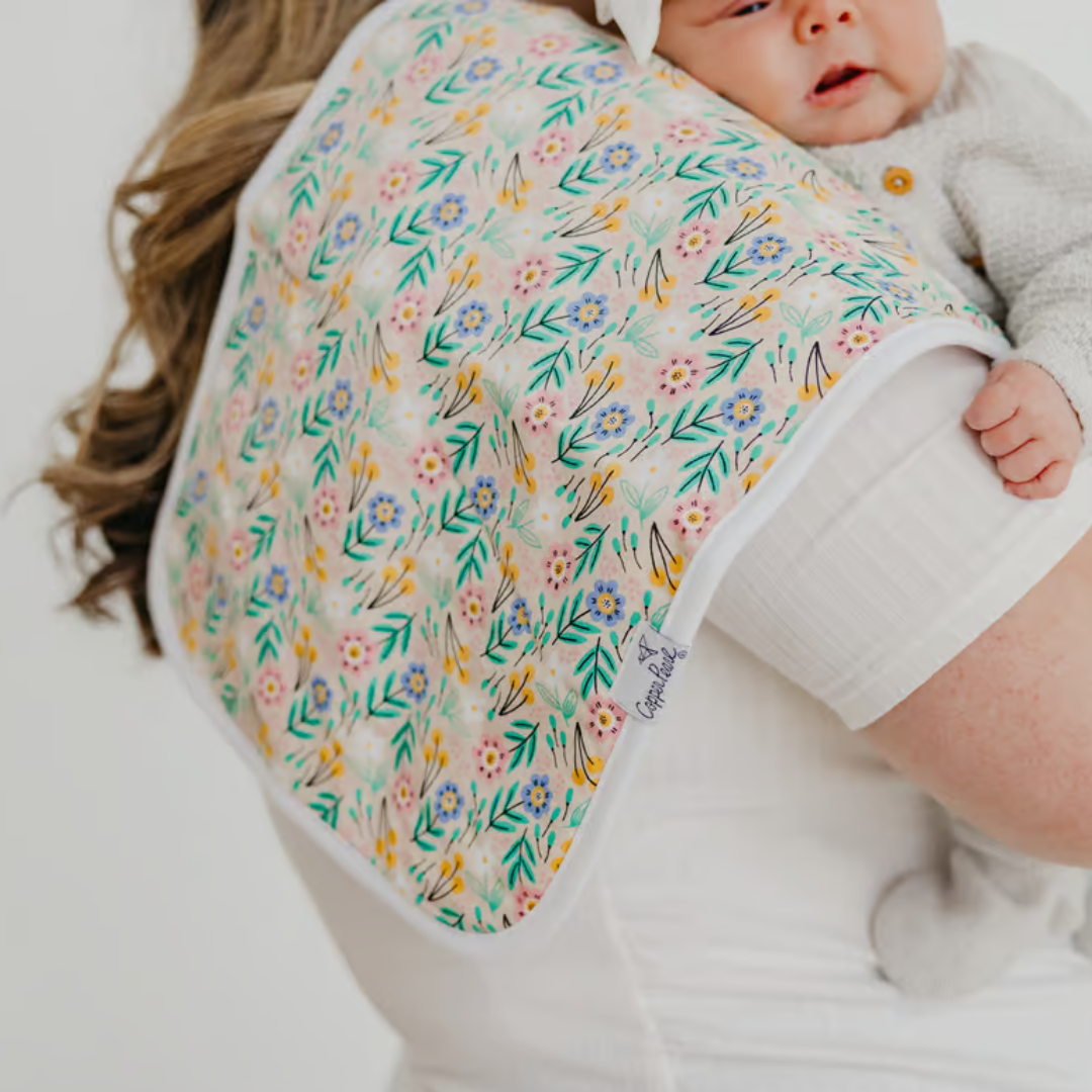 Copper Pearl Burp Cloth Set / Birdie
