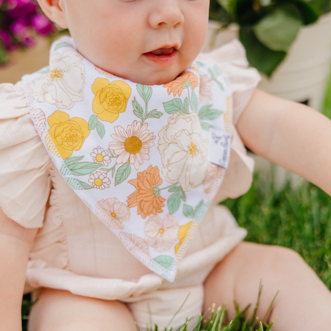 Copper Pearl Bandana Bibs / Lemon