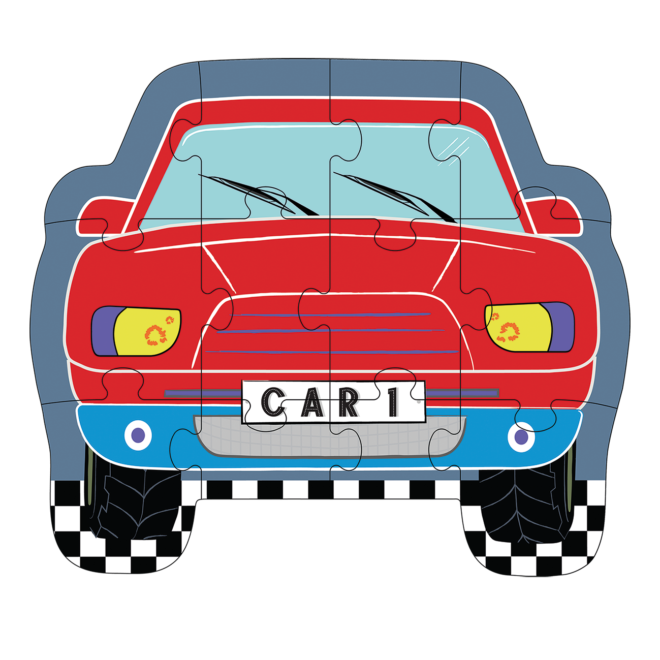 Cars Shaped Jigsaw Puzzle - 12PC