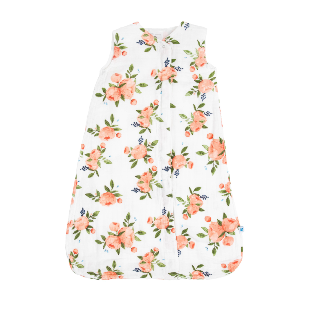 Little Unicorn Cotton Muslin 1.1 TOG Sleep Bag / Watercolor Roses