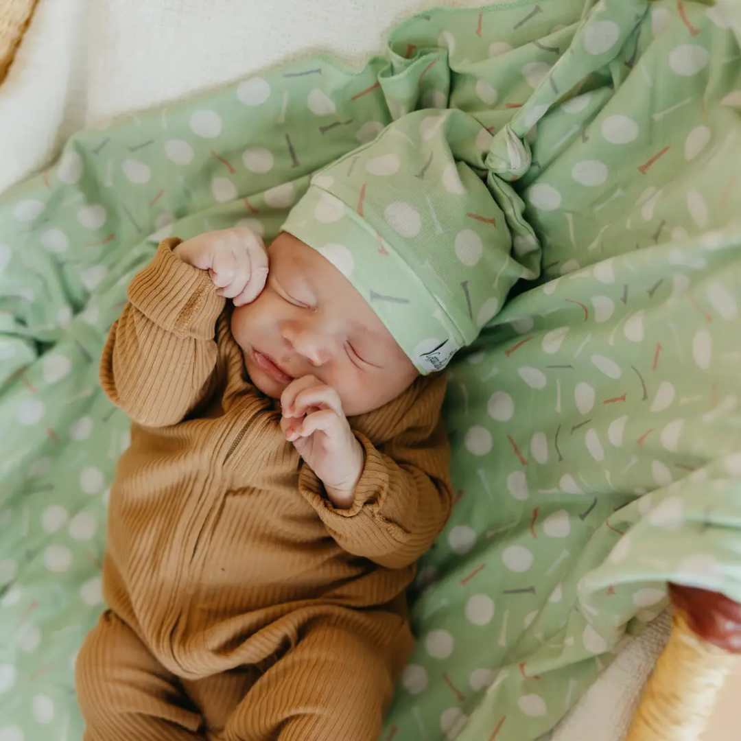 Copper Pearl Knit Swaddle Blanket Bogey