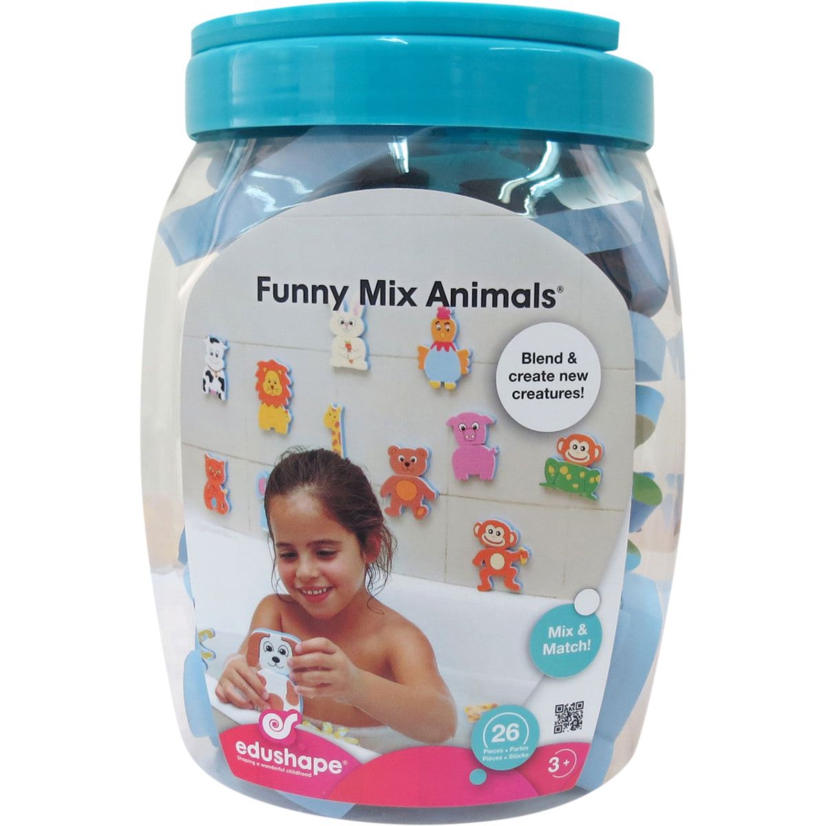 Funny Mix Animals Foam Bath Toy Set