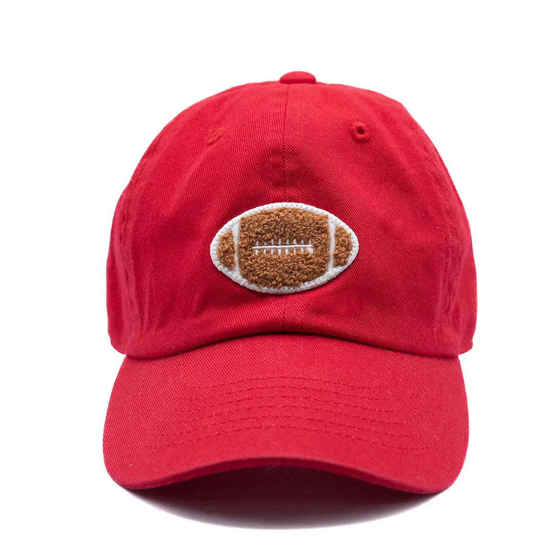 Red Football Patch Hat