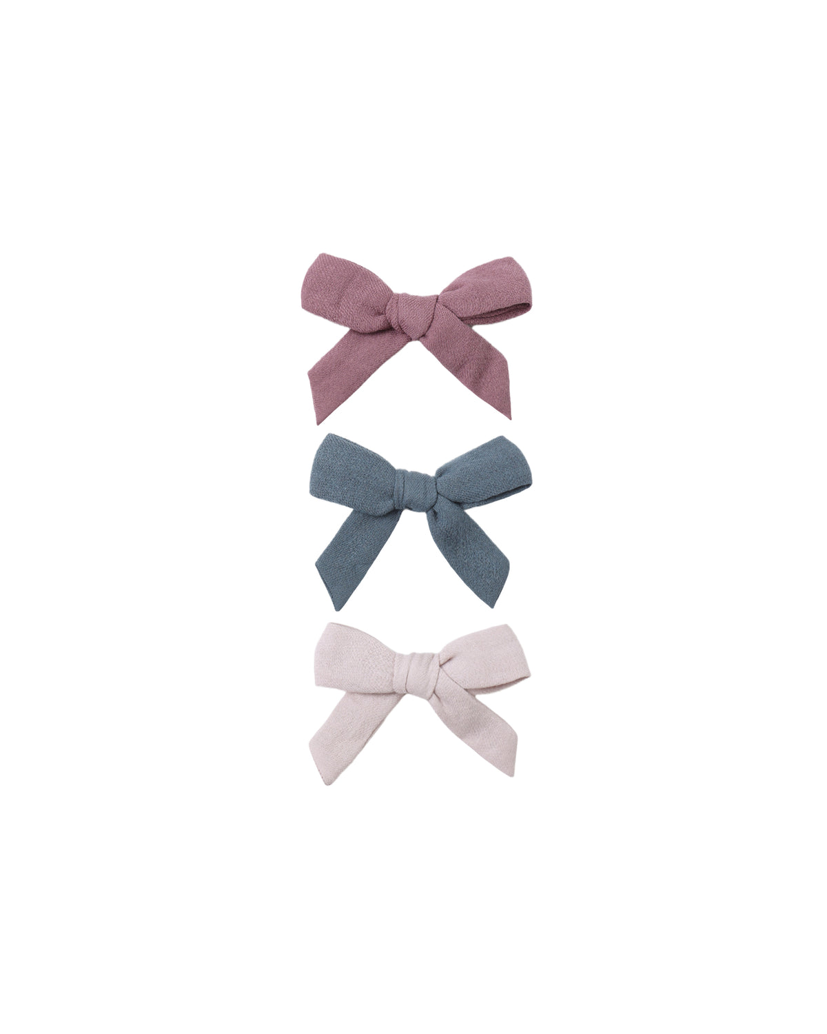 Quincy Mae Bow Clip Set / Mulberry, Ocean & Lilac