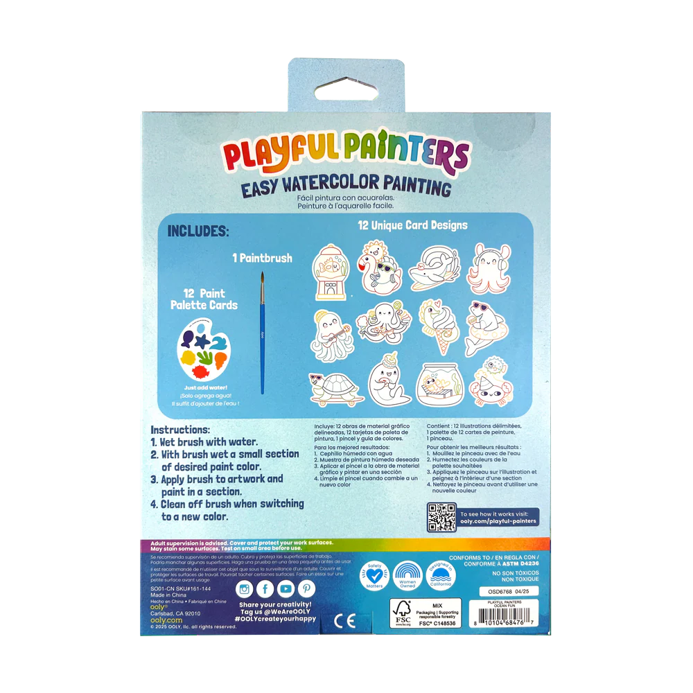 Ooly Playful Painters: Easy Watercolor Painting Kit