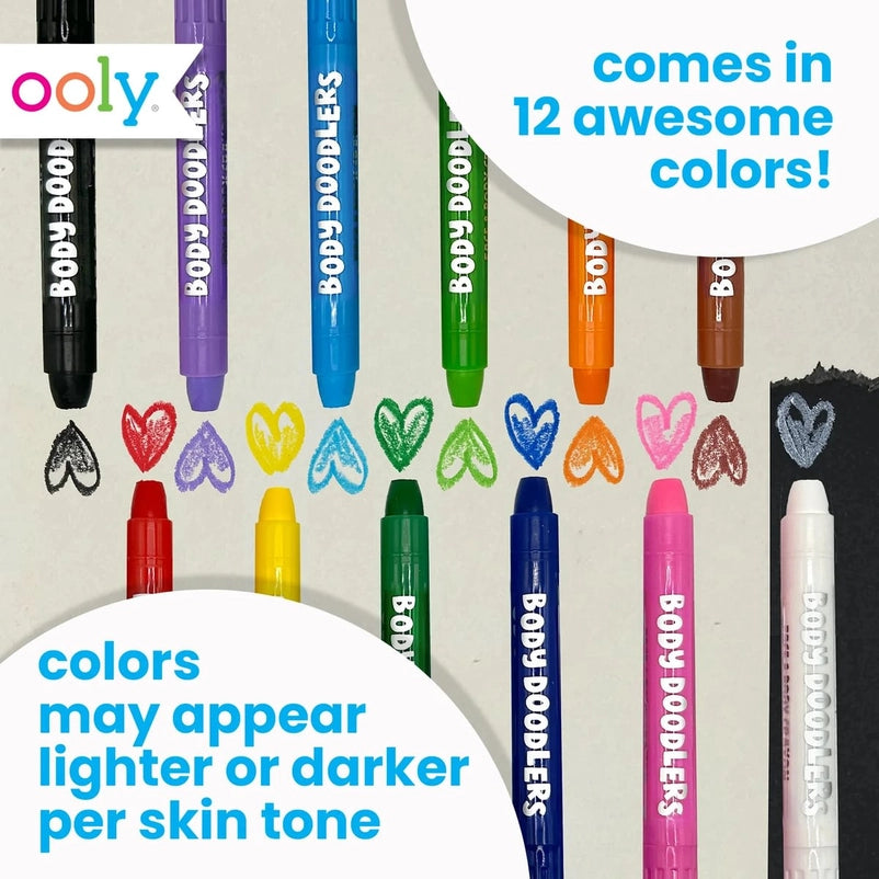 Ooly Body Doodlers: Face & Body Crayons