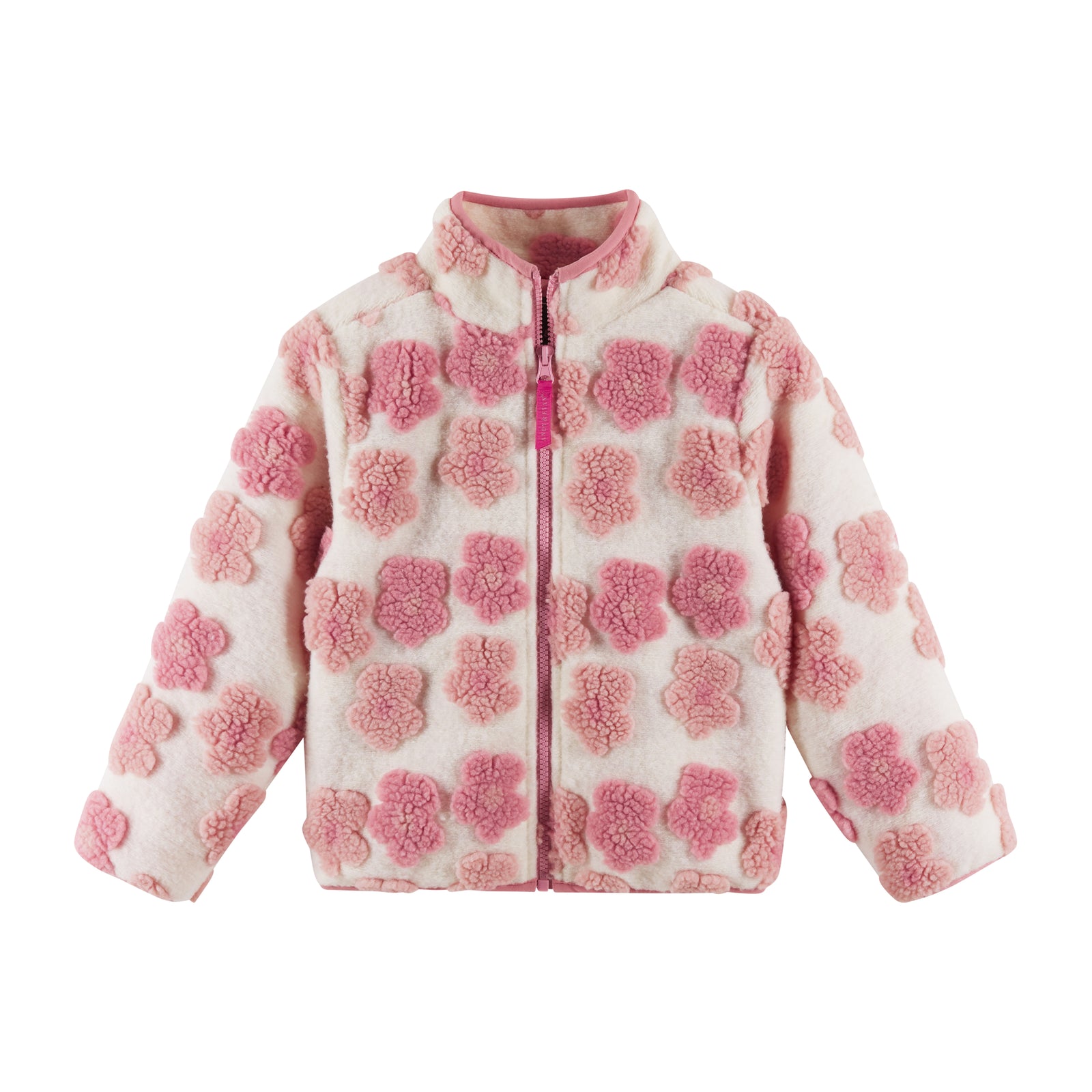 Pink Floral Sherpa Jacket