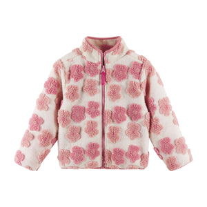 Pink Floral Sherpa Jacket