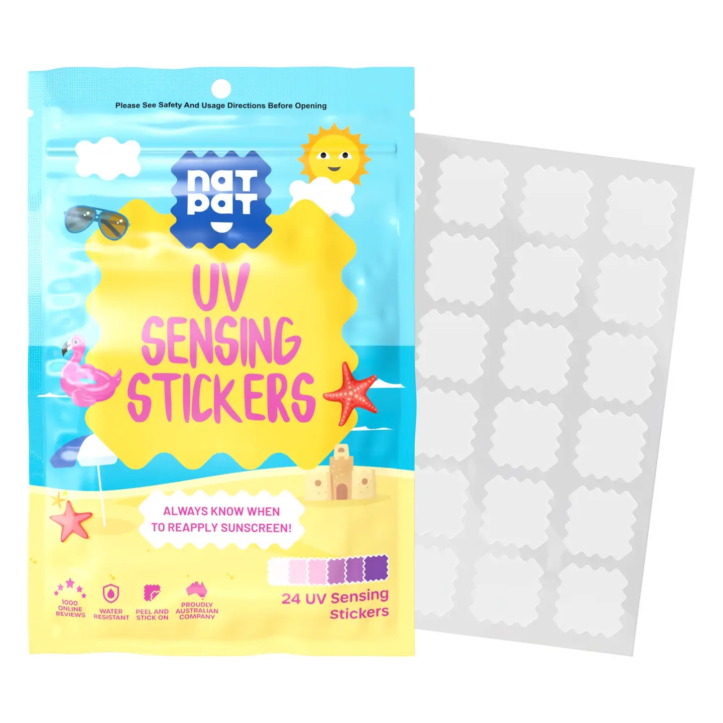 SunnyPatch UV Sensing Sunscreen Reminder Stickers