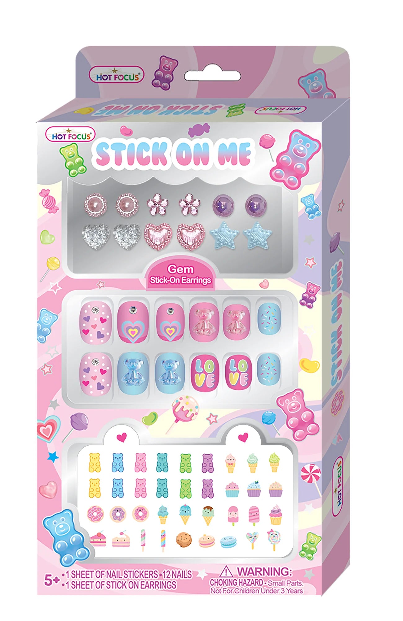 Stick on Me Earrings & Nails Set / Gummy Bear