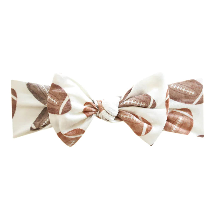 Copper Pearl Knit Headband Bow / Blitz