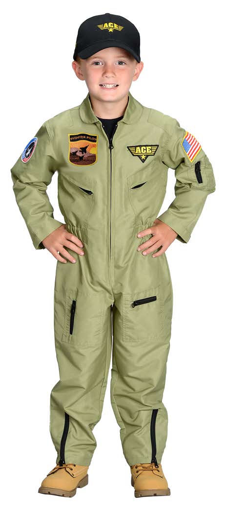 Jr. Fighter Pilot Suit with Embroidered Cap