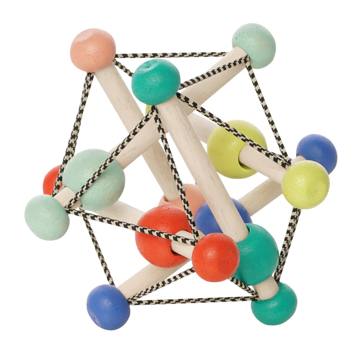 Skwish Colorpop Wooden Rattle Teether