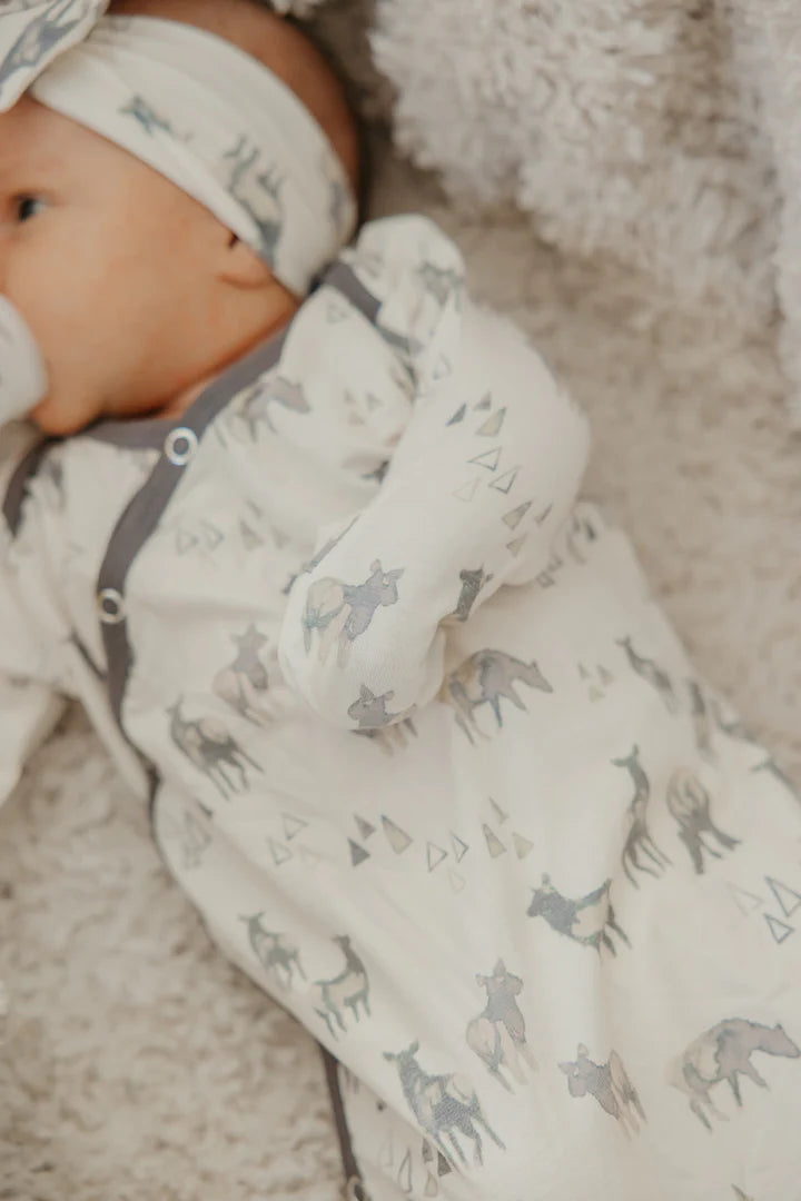 Copper Pearl Newborn Knotted Gown / Cody