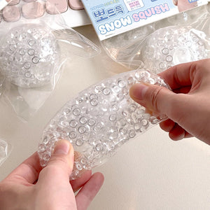 Snow Squish Clear Jelly Bead Stress Ball