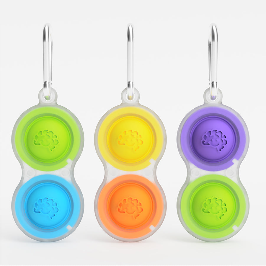 Fat Brain Toys Simpl Dimpl Key Chain Toy - Transparent