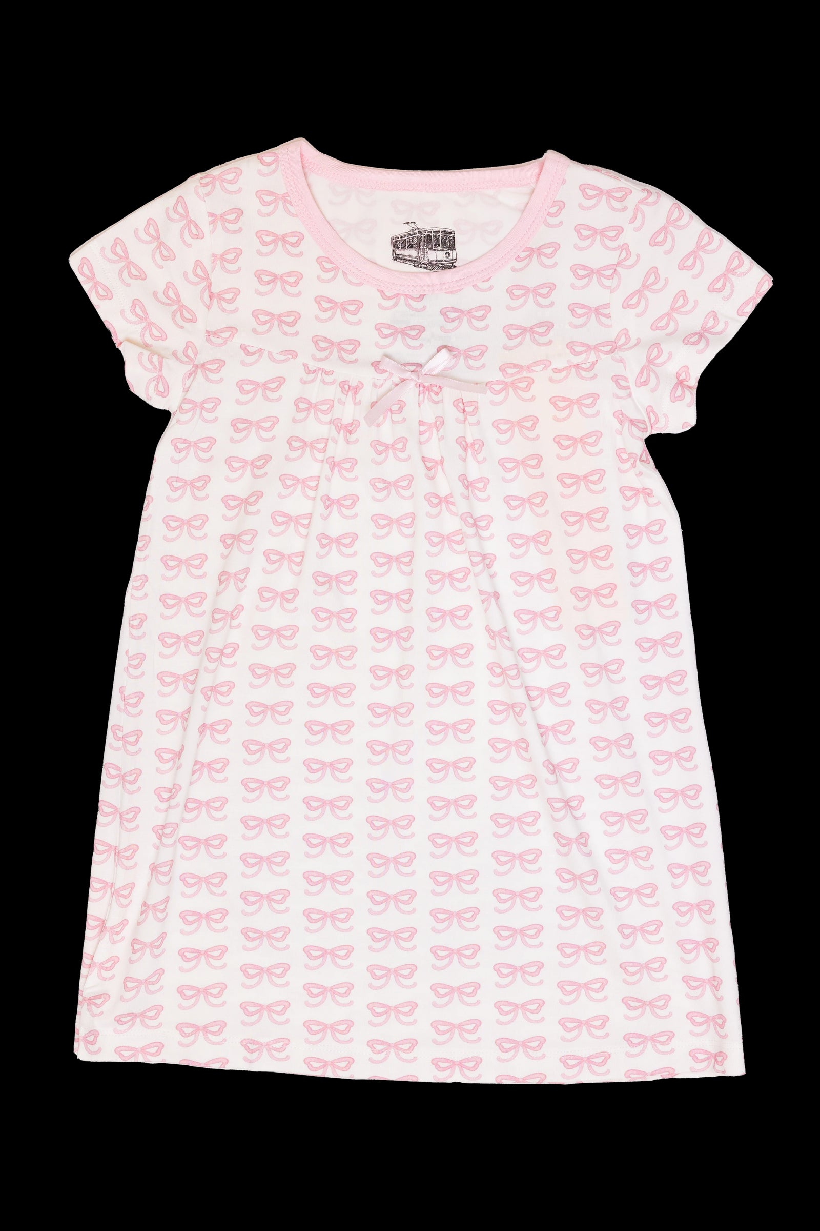 Short-Sleeve Bamboo Dress / Bows