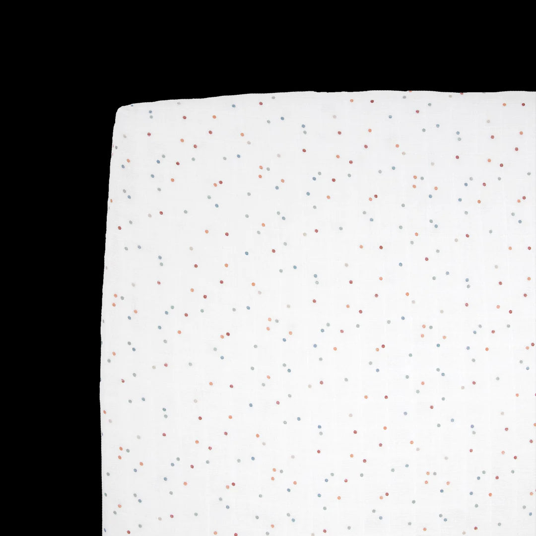 Little Unicorn Cotton Muslin Crib Sheet / Dots