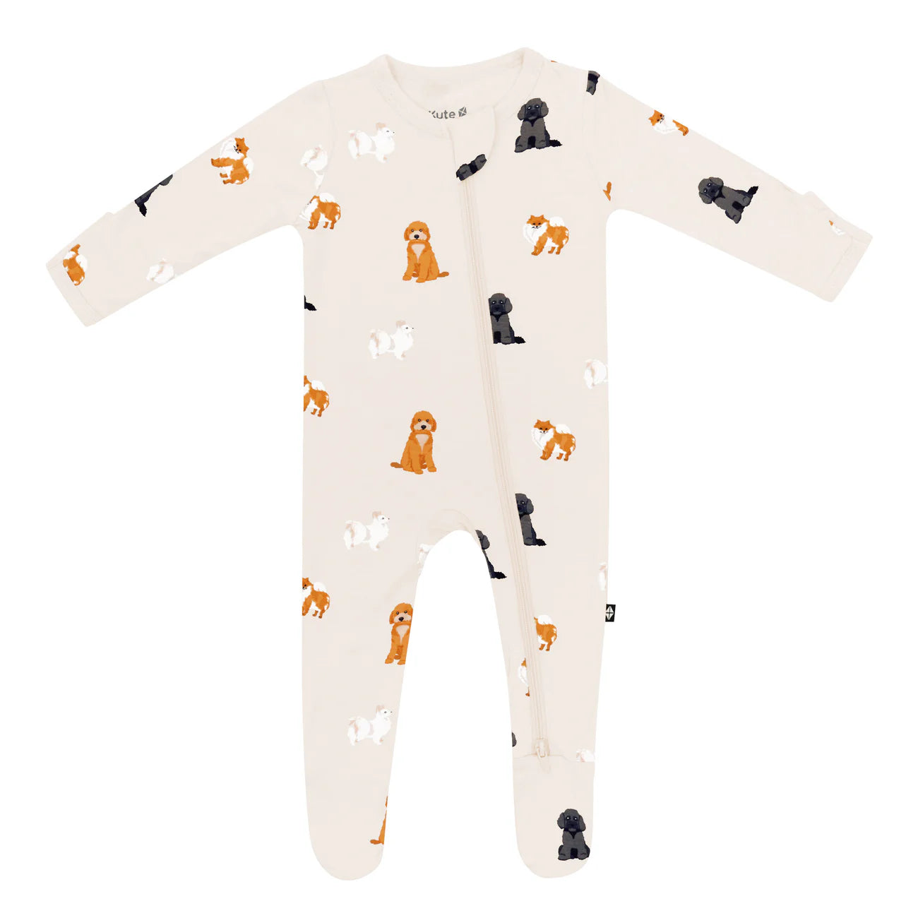 Kyte Baby Zippered Footie / Fluffy Dog