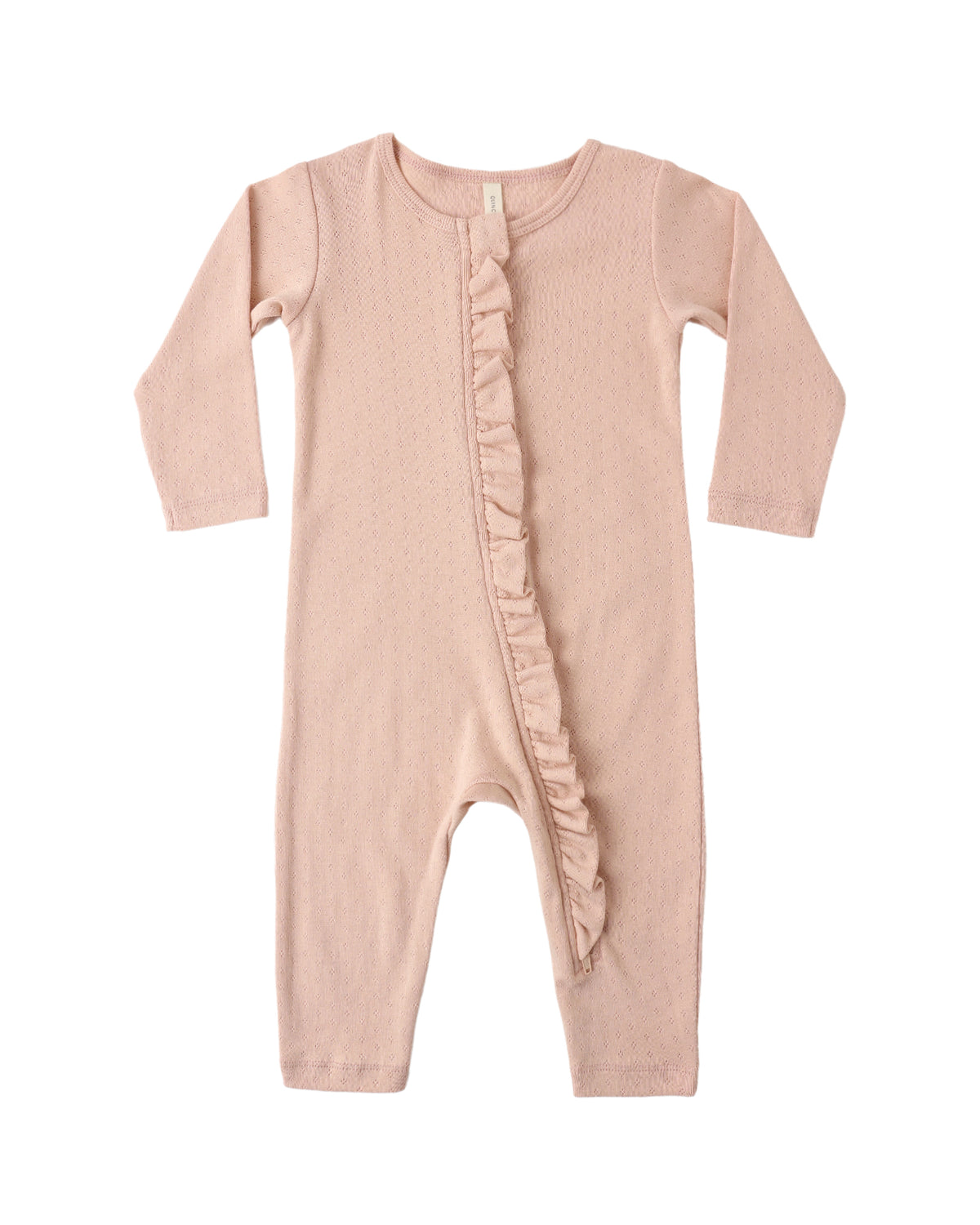 Quincy Mae Ruffle Zip Jumpsuit / Melon