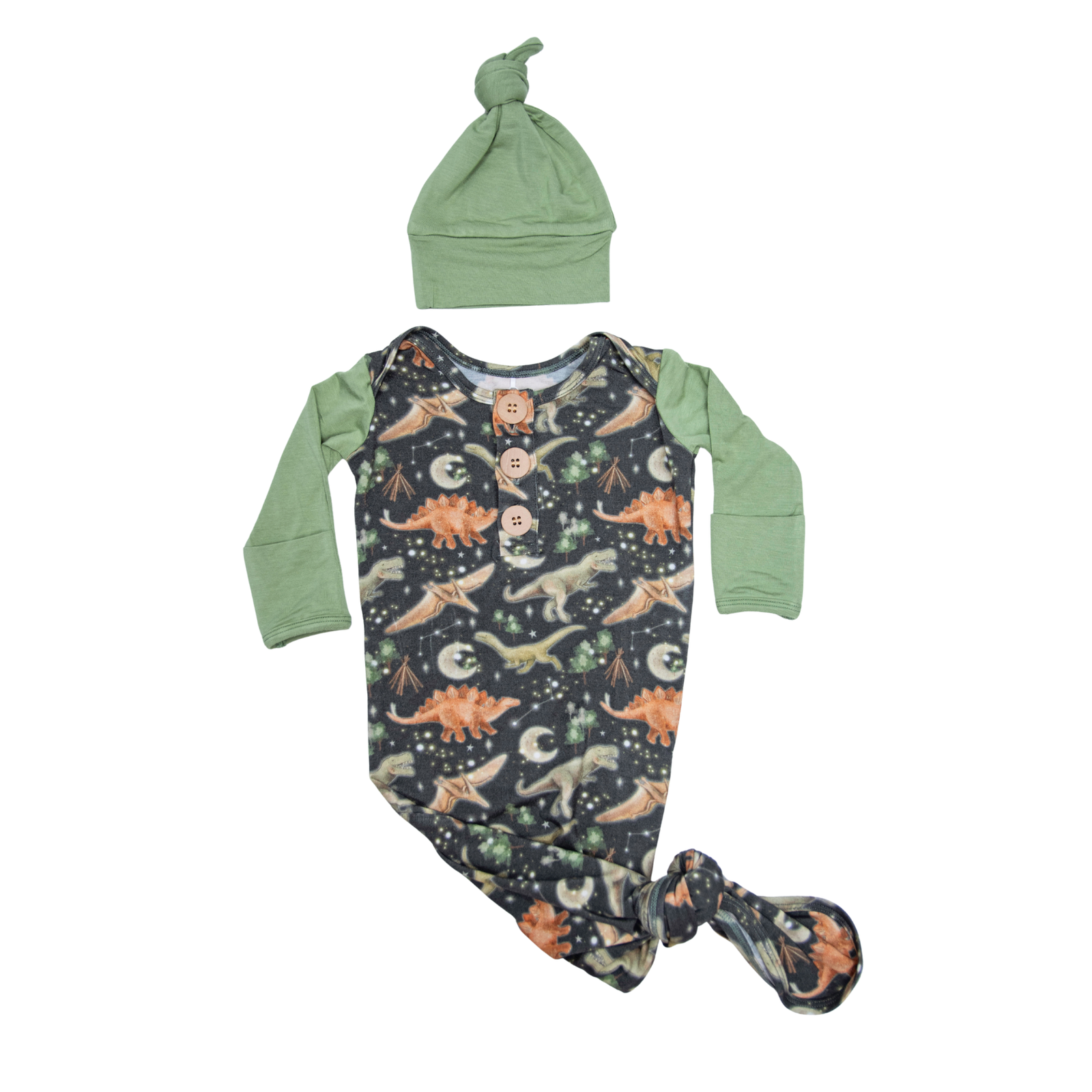 Dino Galaxy Gown & Hat Set