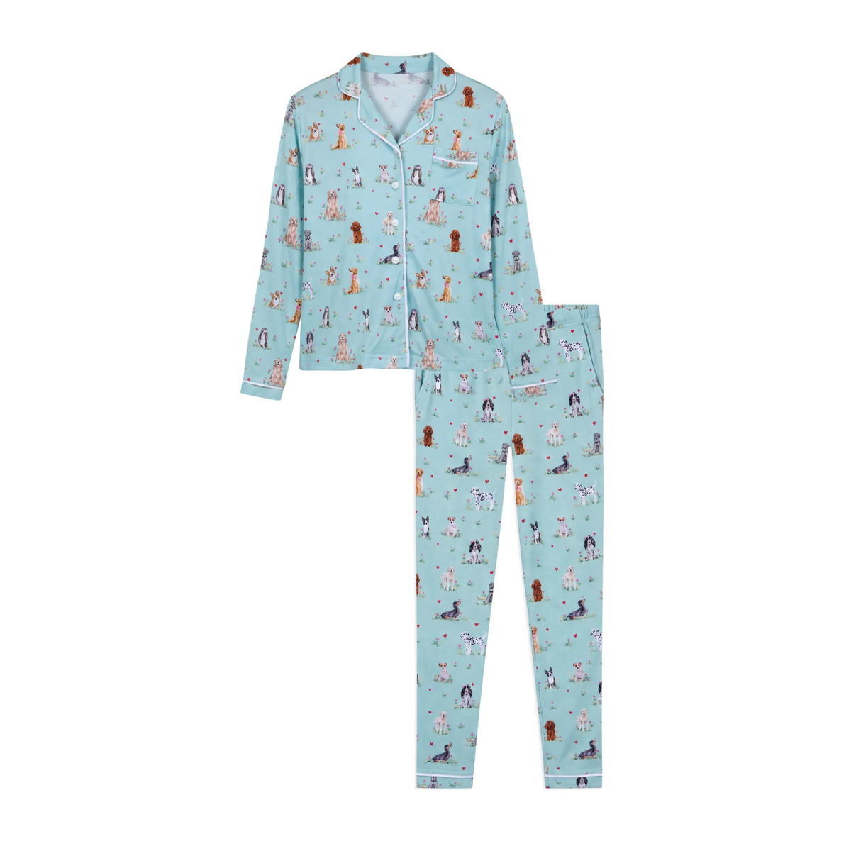 Best Puppies Girl's Long Sleeve Jersey PJ Set